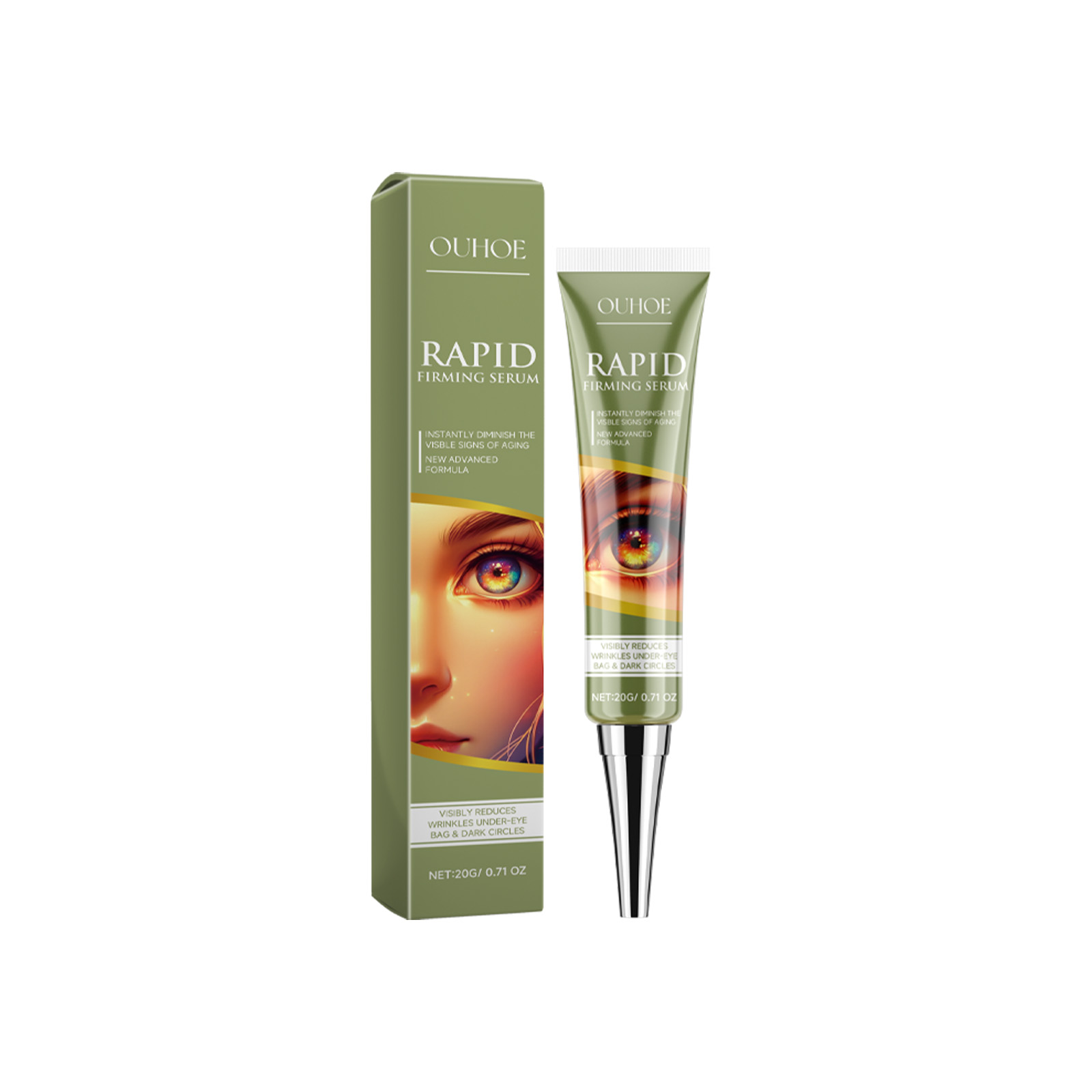 OUHOE Rapid Firming Serum, Moisturizing Eye Firming Anti Wrinkle Dark Circles Fade Fine Lines And Wrinkles Massage Treatment 20G - Shop at LoveMi