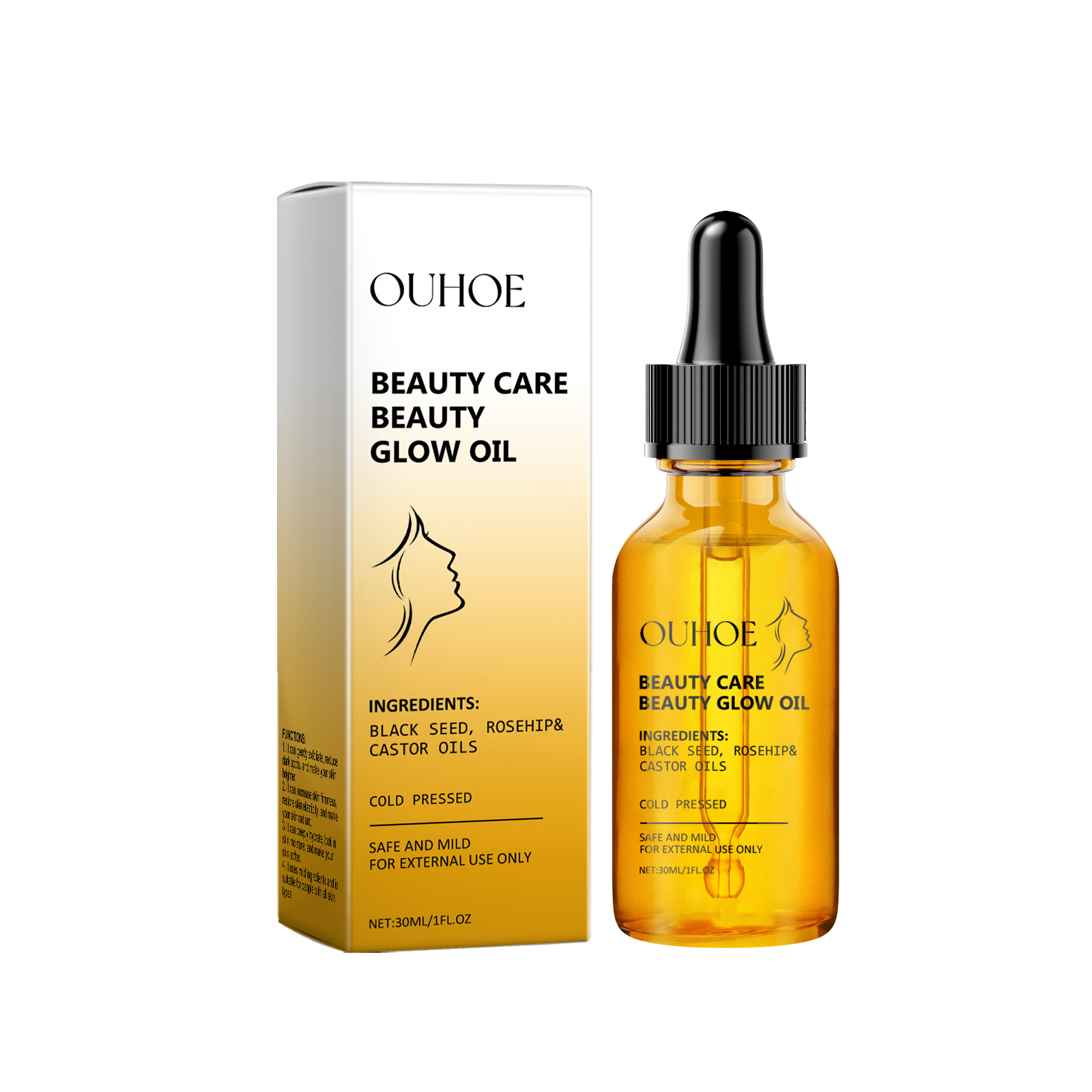 OUHOE Facial Moisturizing Essential Oil Moisturizes And Moisturizes Facial Skin, Brightens, Darkens And Lightens Fine Lines 30Ml - Shop at LoveMi