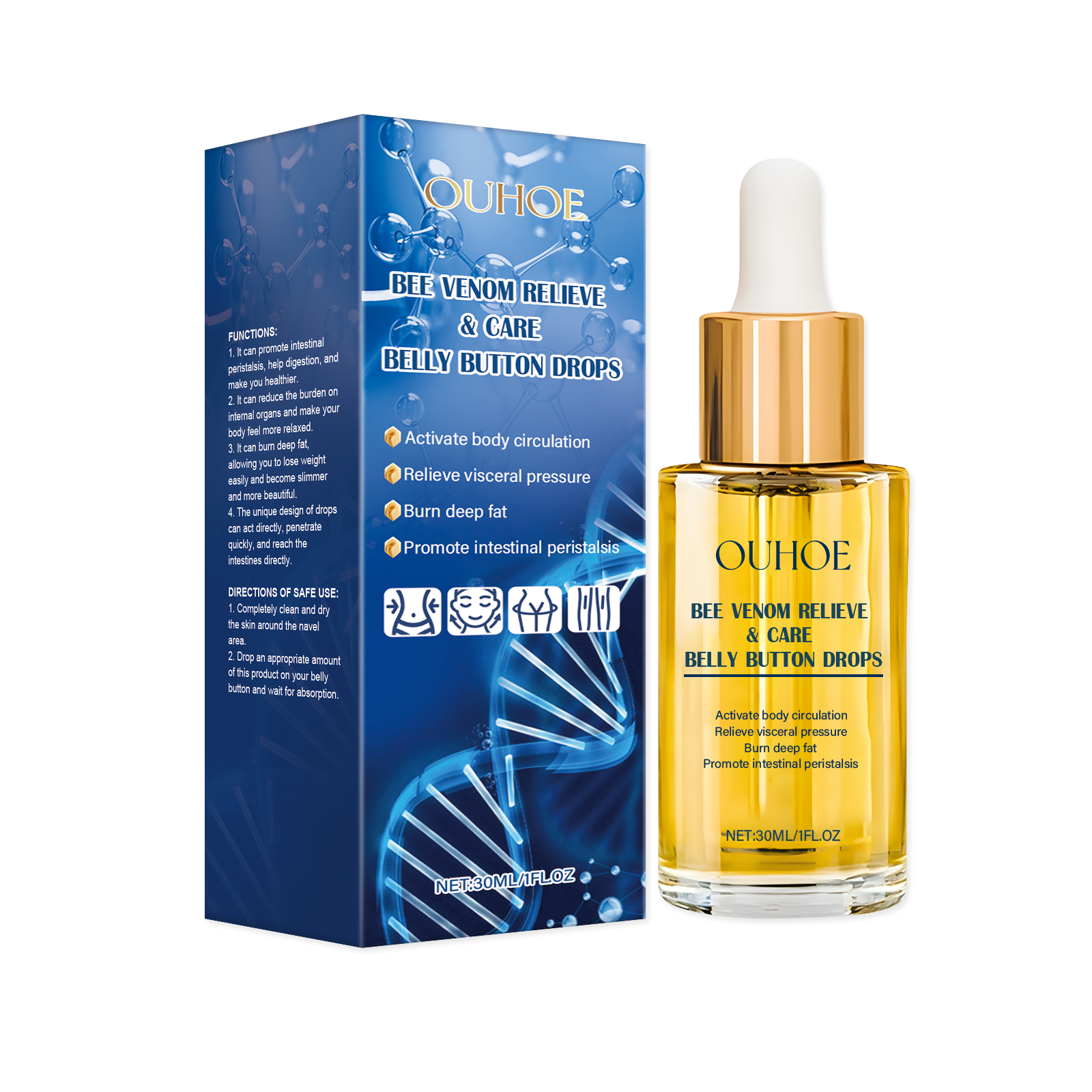 OUHOE Body Care Essence, Everyday Gentle Firming All Over The Body Elegant Light Body Care Essence 30Ml - Shop at LoveMi