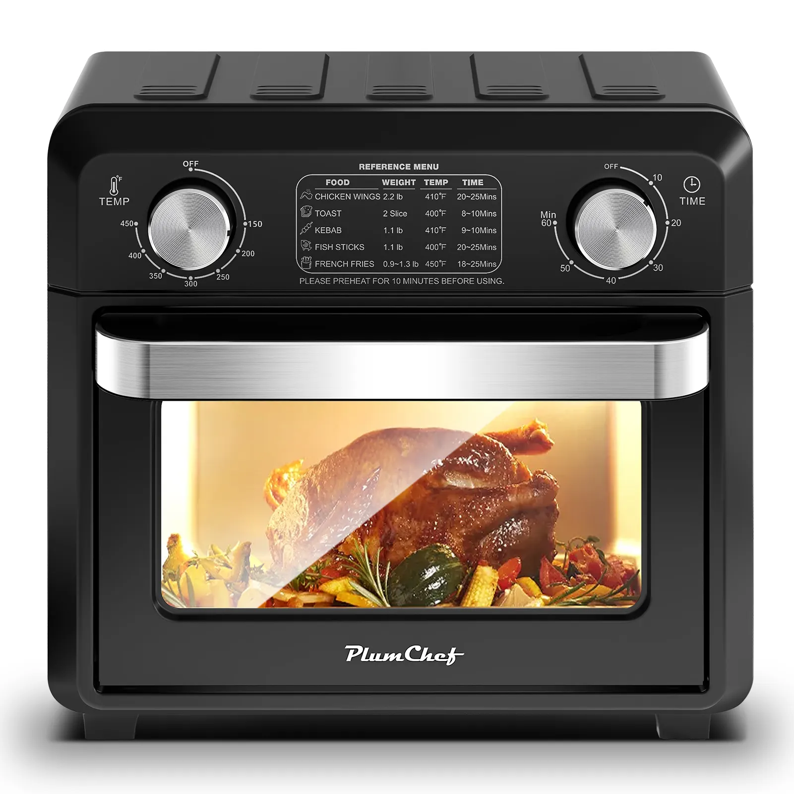11QT Compact Air Fryer Toaster Oven, 1000W