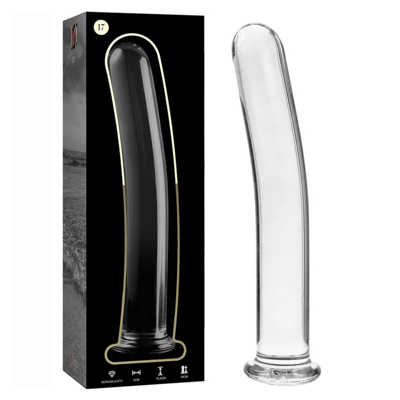 NEBULA SERIES BY IBIZA - MODELO 17 DILDO CRISTAL TRANSPARENTE 18.5 CM -O- 3 CM - TALLA 1, TRANSPARENTE - TALLA 1,TRANSPARENTE