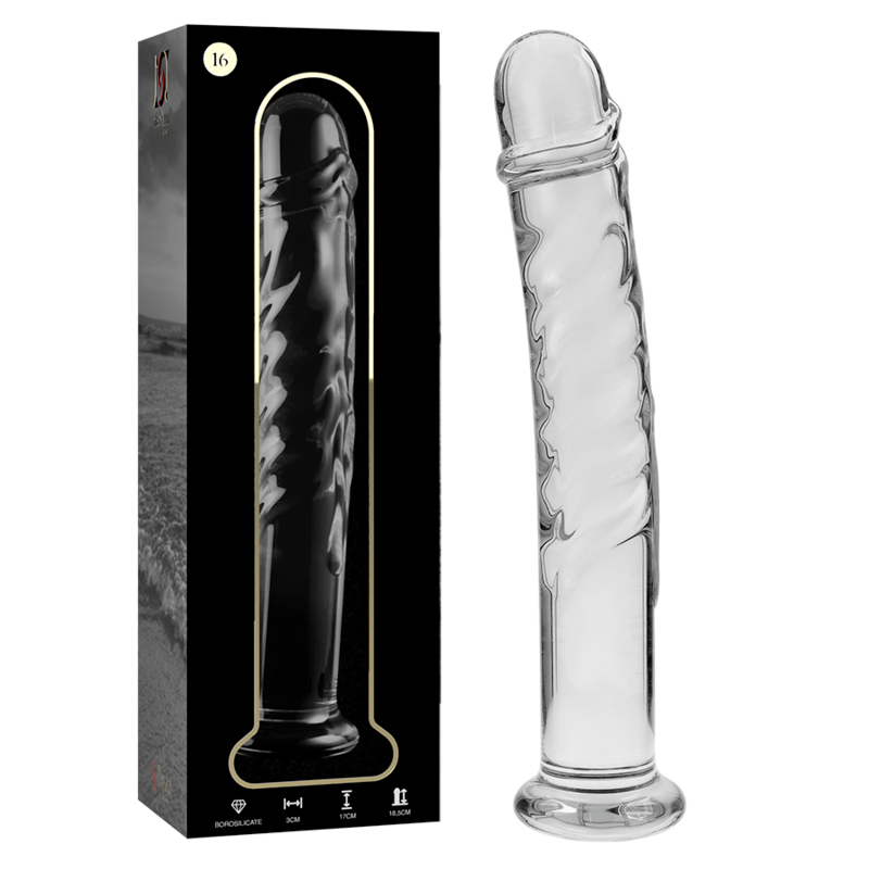 NEBULA SERIES BY IBIZA – MODELO 16 DILDO CRISTAL TRANSPARENTE 18.5 CM -O- 3 CM – TALLA 1, TRANSPARENTE – TALLA 1,TRANSPARENTE
