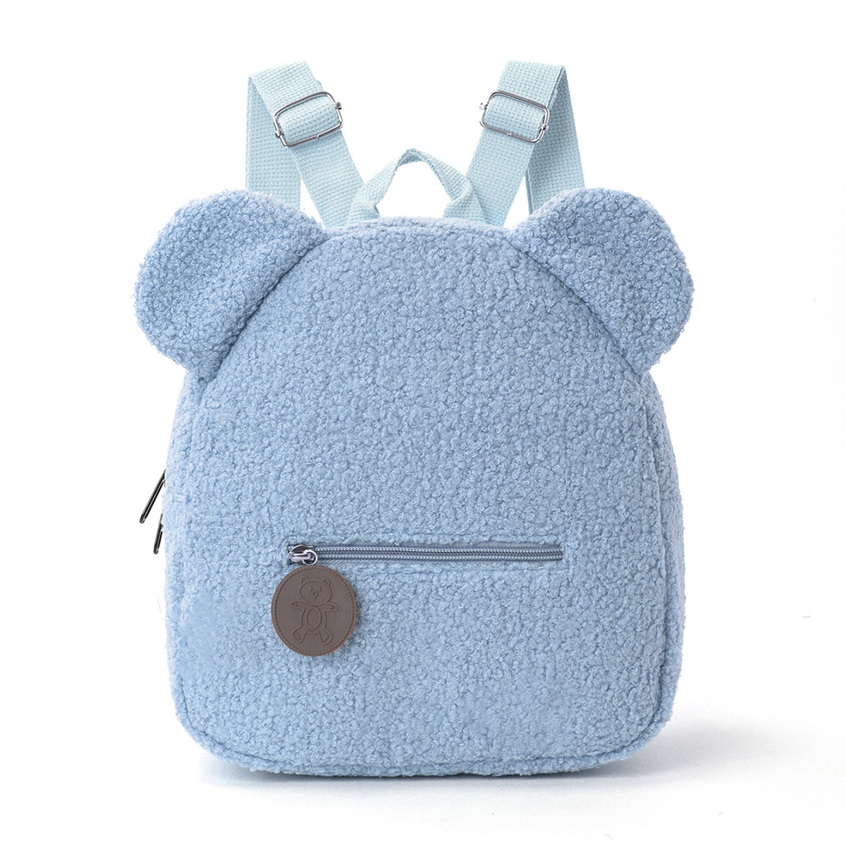 Plush Backpack 2025 New Popular Fashion Casual Ear Teddy Bear Backpack Cartoon Children's Backpack-1087 Blue