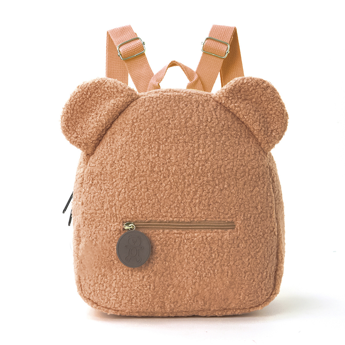 Plush Backpack 2025 New Popular Fashion Casual Ear Teddy Bear Backpack Cartoon Children's Backpack-1087 Brown