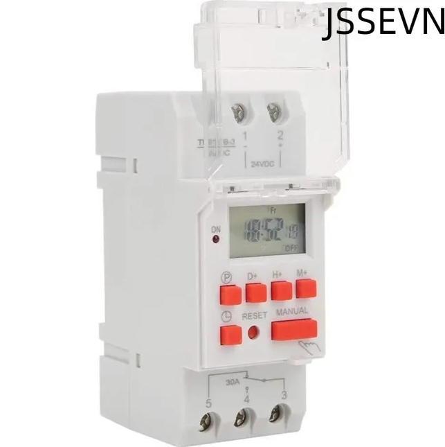 Digital Timer Switch, 1-Pack 30A LCD Display Timer Programmer For Electric Water Heater, 1 Second Timing