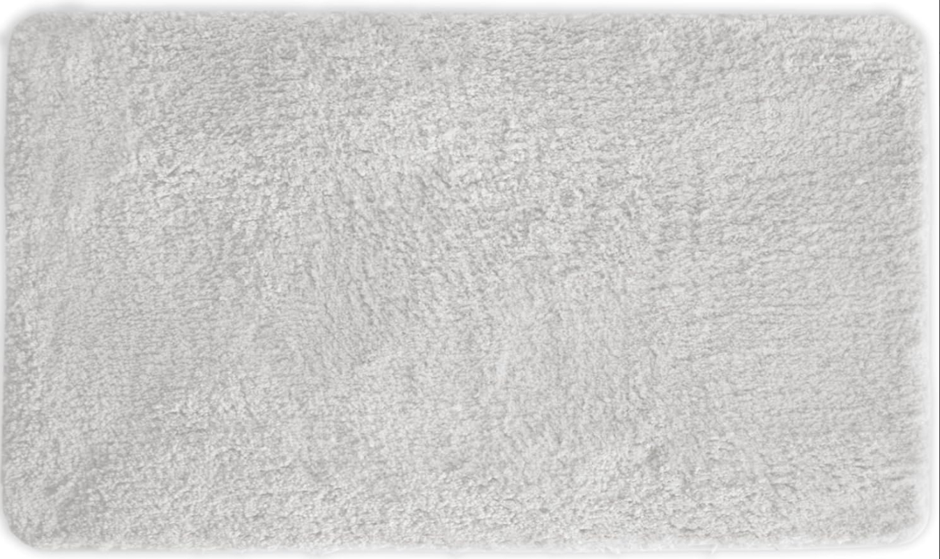 Bath Mat, White Luxury Soft Plush Thick Shaggy Bathroom Rug, Non-Slip Rubber Back, Water Absorbent Floor Mat